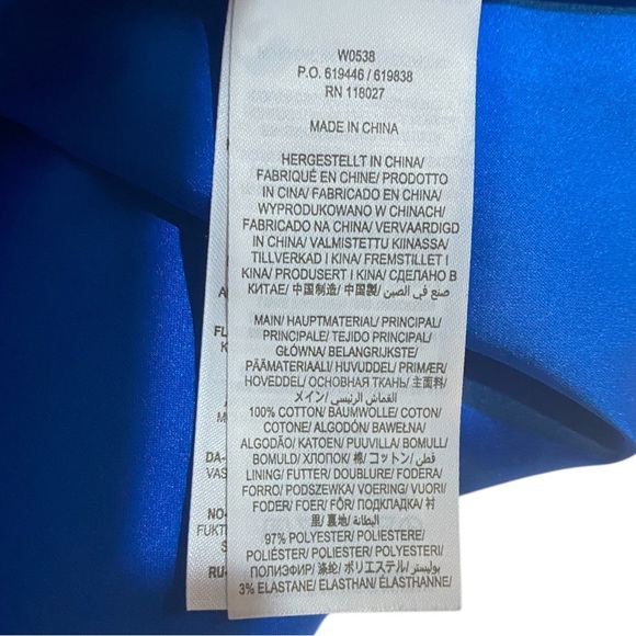 Bodin Nancy Lace Blue Sheath Midi Dress with V-Neck and Short Sleeves US 20/22 L - Picture 9 of 10